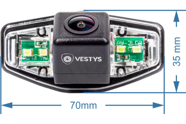 Abmessungen der Rückfahrkamera für Honda Accord und Civic 6