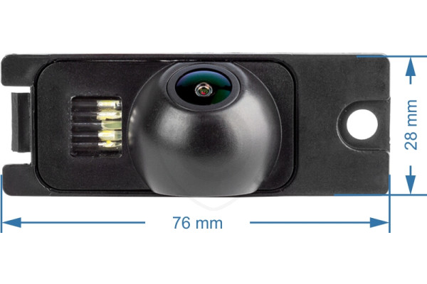 Abmessungen der Rückfahrkamera für Volvo S80, S60, V70 und XC70