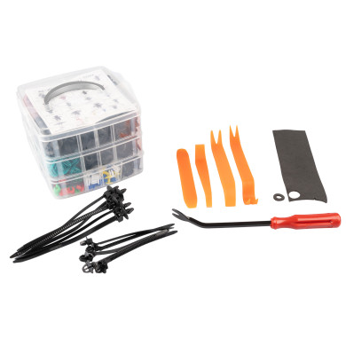 Set mit Clips und Befestigungselementen fürs Auto