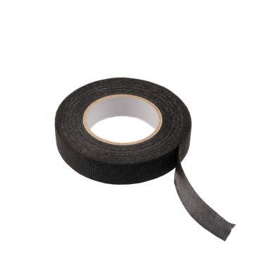 Schwarzes Textilklebeband für Elektrik und Kabel – 15 mm × 10 m