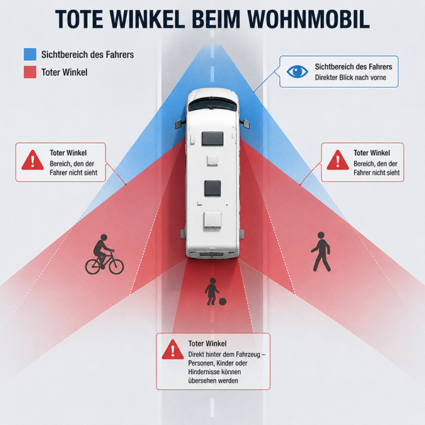 Toter Winkel beim Wohnmobil